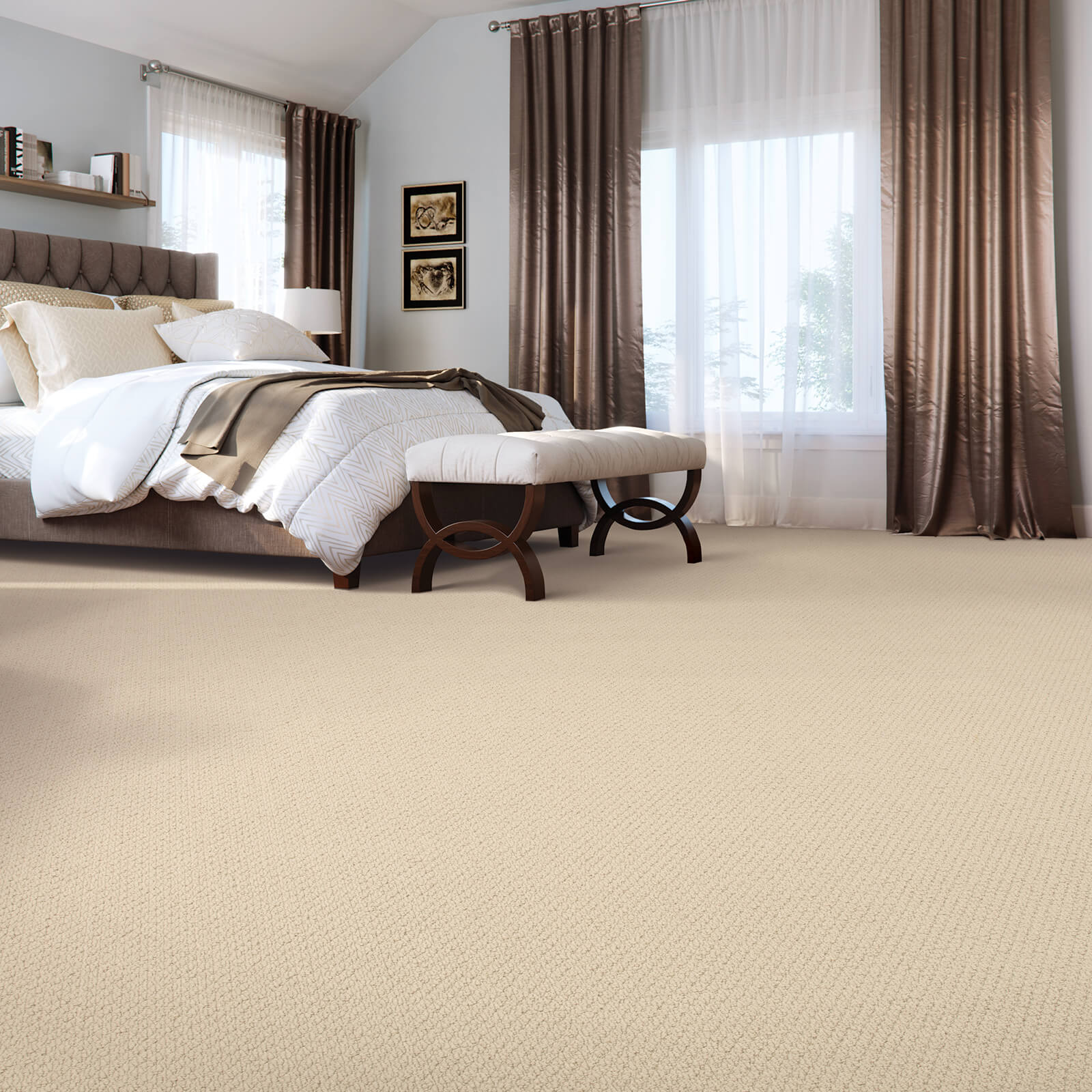 Brown Carpet With Curtains | Location Carpet