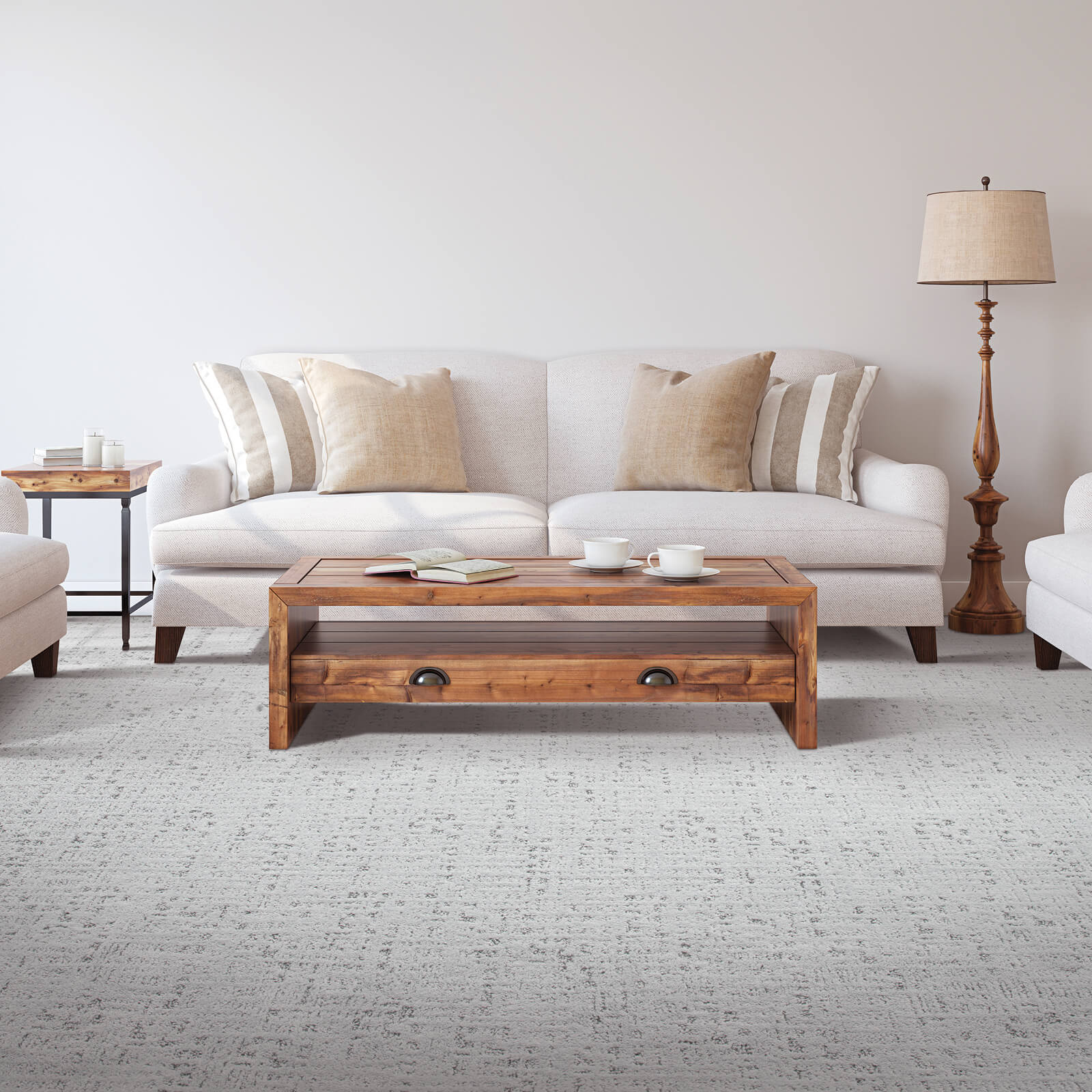 White Couch and Carpet | Location Carpet