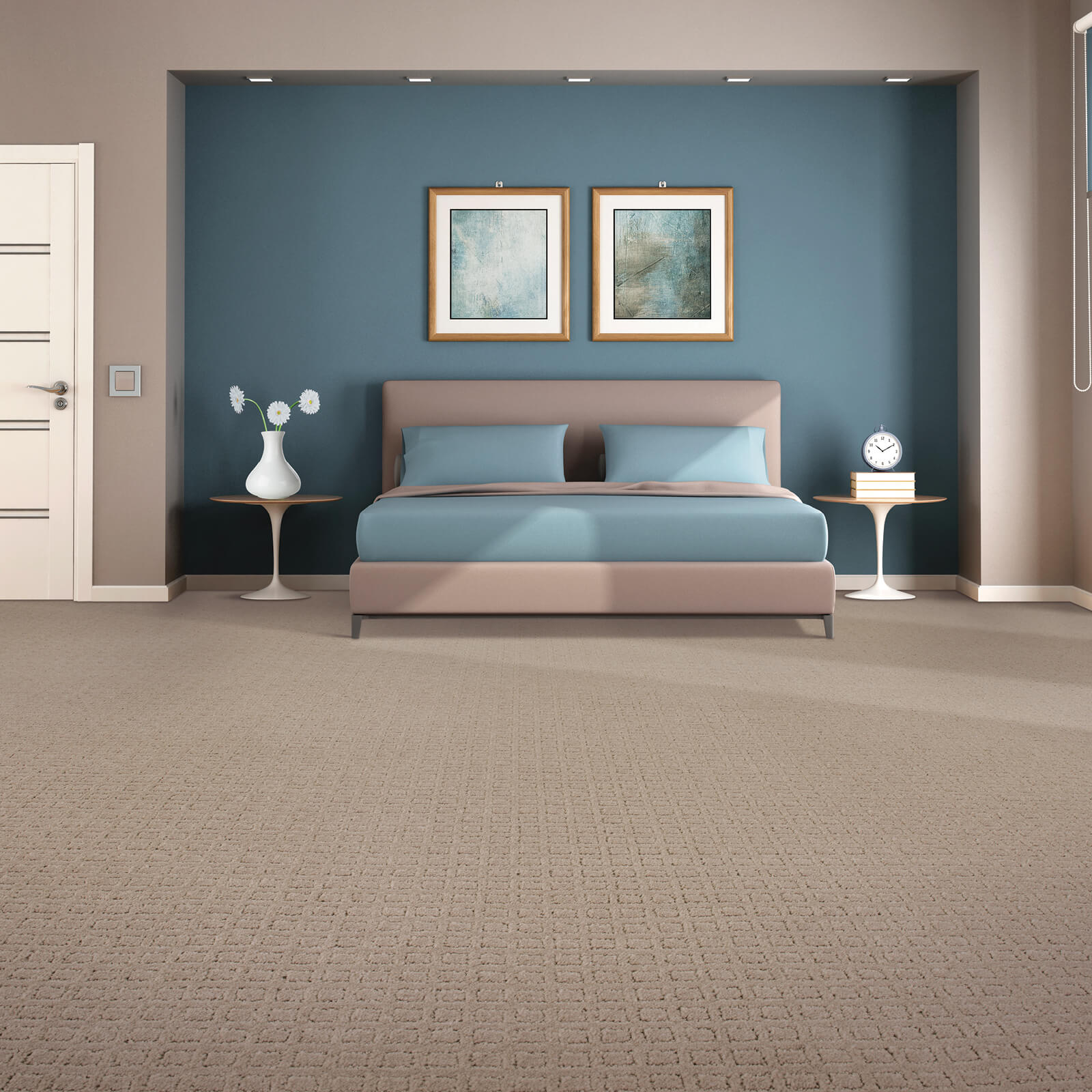 Blue Bedroom and Carpet | Location Carpet