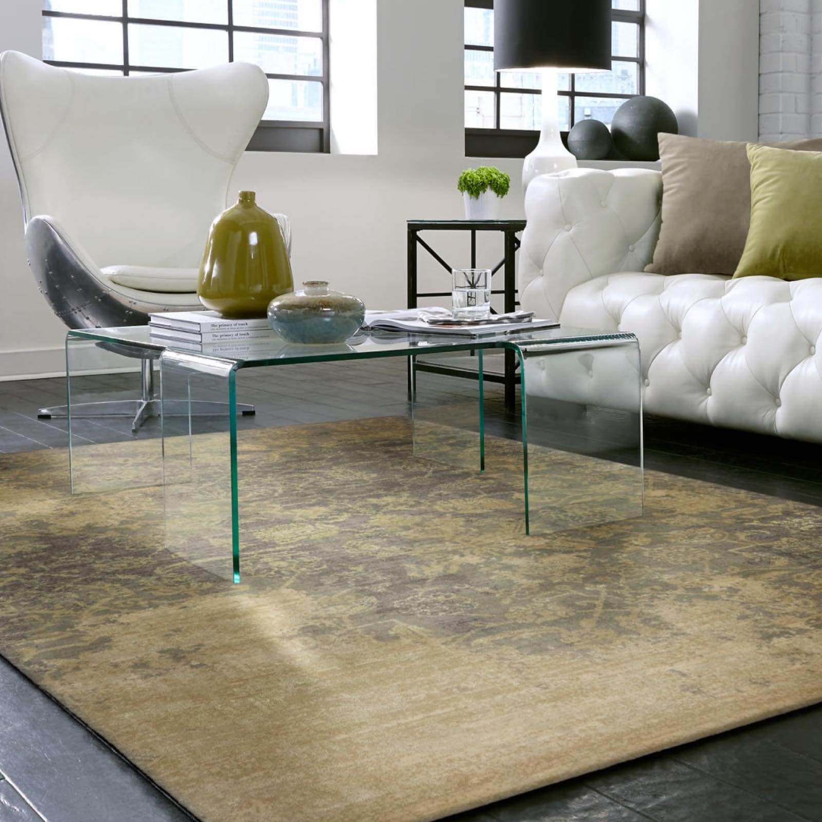 Trendy Living Room With Rug | Location Carpet